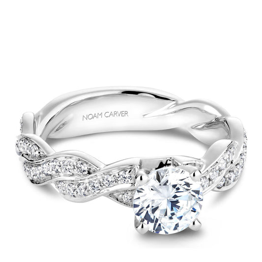 Noam Carver Braided Encrusted Diamond Engagement Ring B059-01A