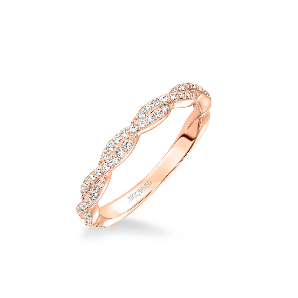 Madeleine Contemporary Diamond Twist Wedding Band