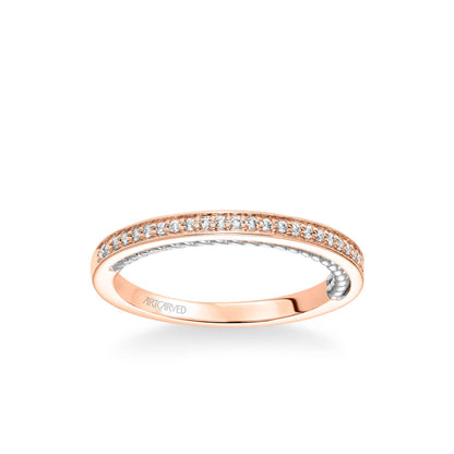 Marlow Contemporary Diamond and Rope Wedding Band