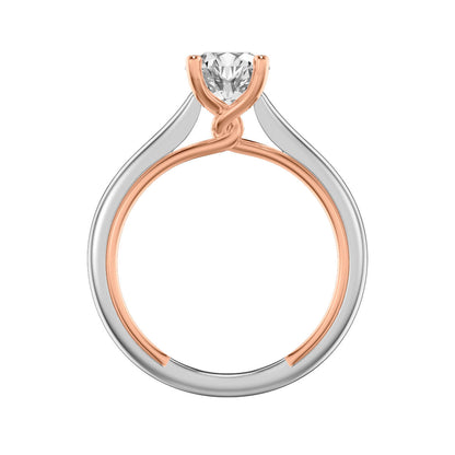 Tayla Contemporary Solitaire Twist Diamond Engagement Ring