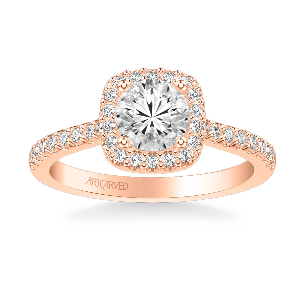 Tori Classic Cushion Halo Diamond Engagement Ring