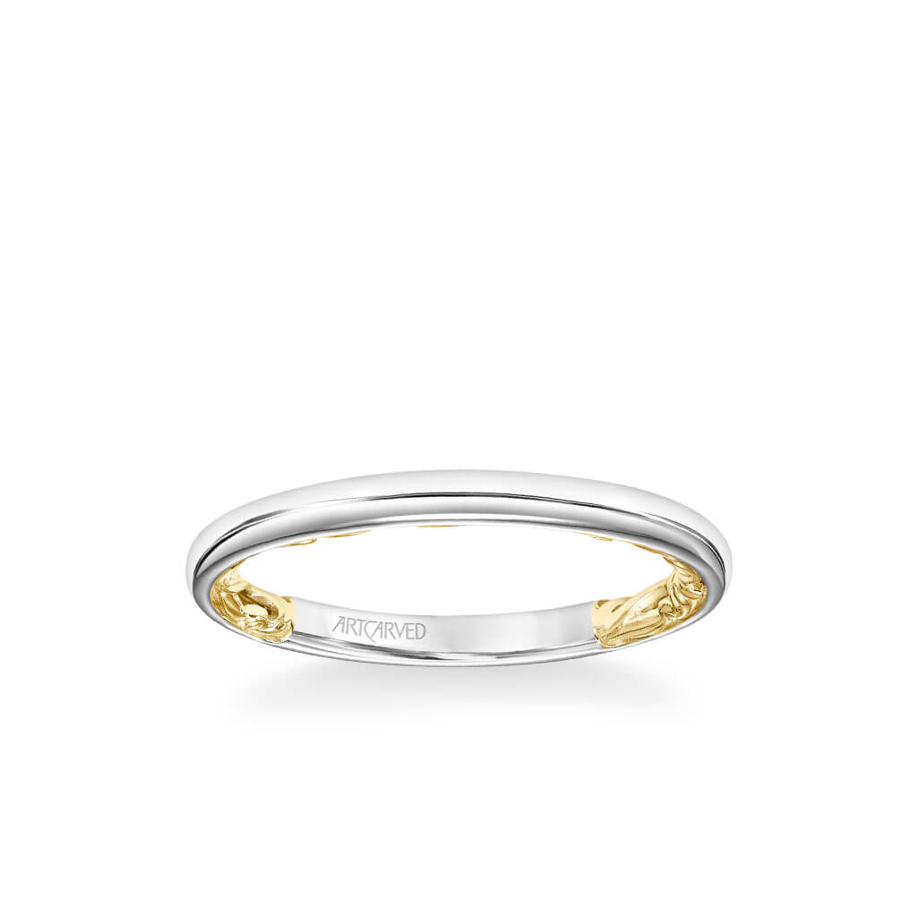 Courtney Lyric Collection Classic Polished Wedding Band