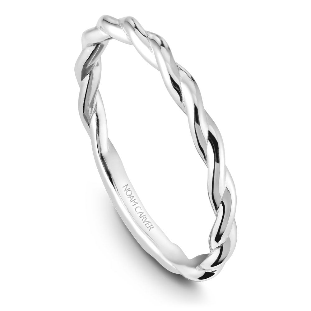 Noam Carver Braided Solitaire Wedding Band B167-05B