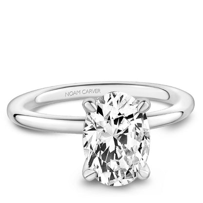 Noam Carver Classic Oval Solitaire Engagement Ring B371-02A