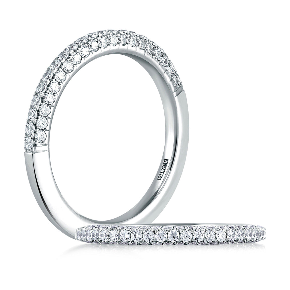 A.Jaffe Micro Pavé Rollover Diamond Wedding Band MR1534/50