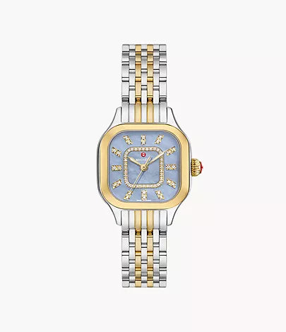 Michele Meggie Two-Tone 18K Gold Plated Diamond Dial Watch - MWW33B000015