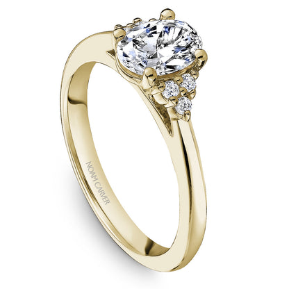 Noam Carver Oval Center with Unique Accent Diamond Engagement Ring R060-02A