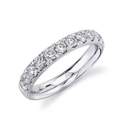 14K White Gold Diamond Band