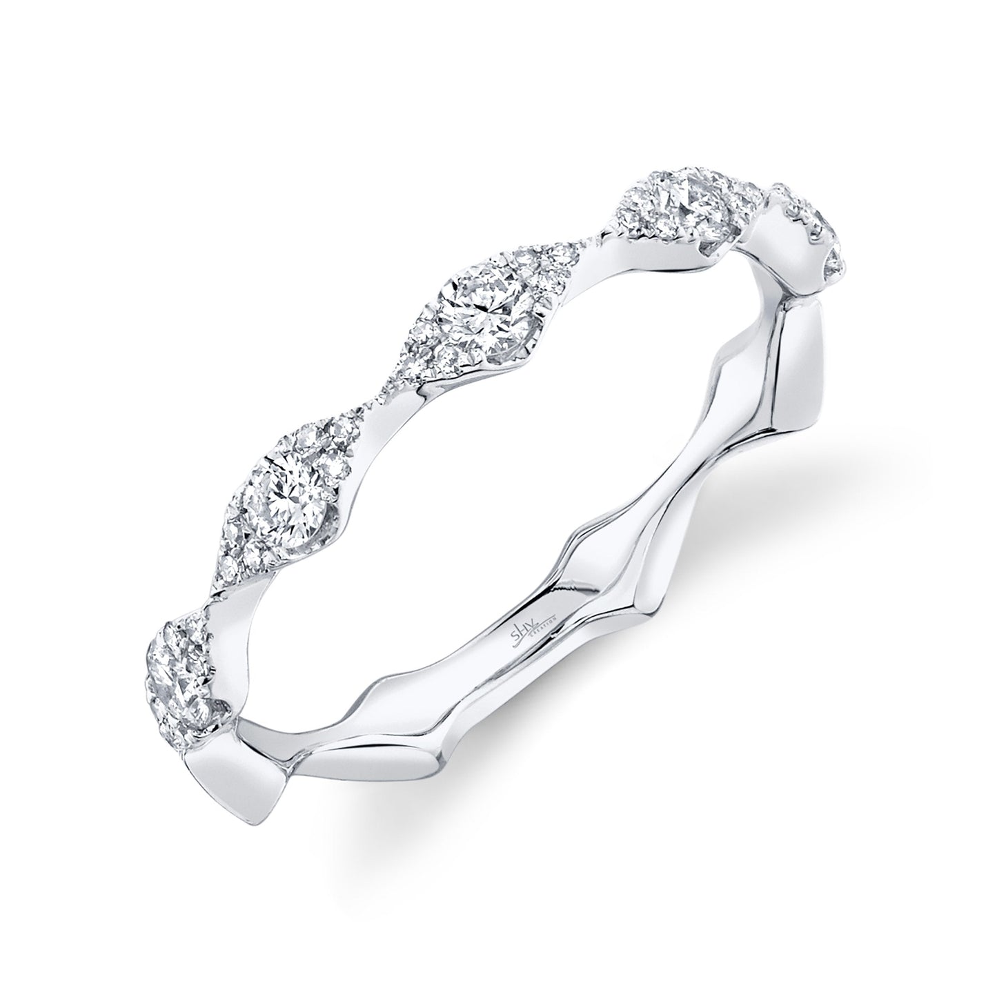 14K White Gold Marquise Style Diamond Band