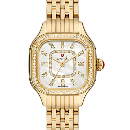 Michele Meggie Gold Diamond Stainless Steel Watch - MWW33B000003